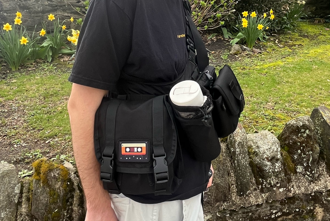Author wearing the sling described in this post